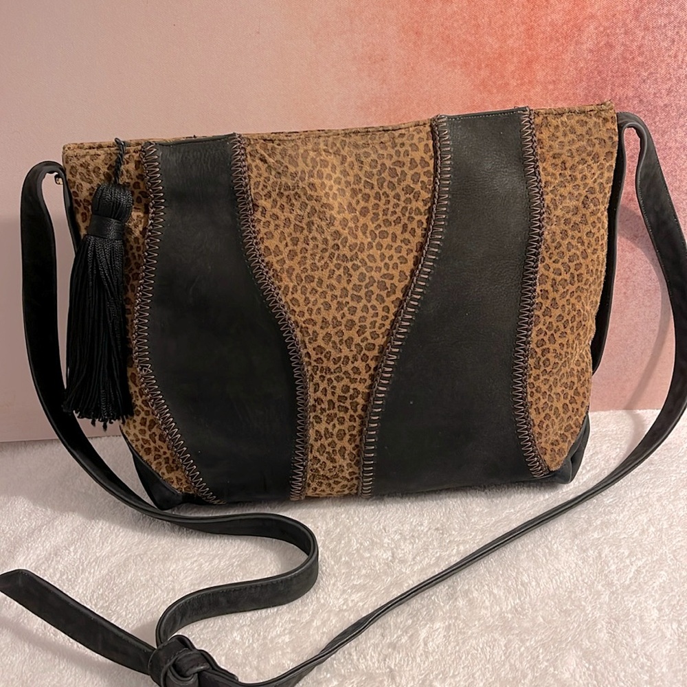 Sharif Leopard Vintage Crossbody EUC No Callouts 12”x8”